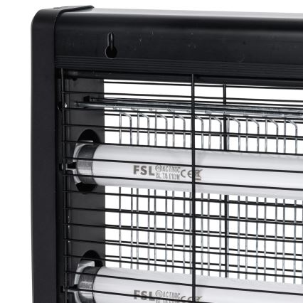 Brilagi - Električni lapač insekata 2xUV/18W/230V 100 m2 crne boje