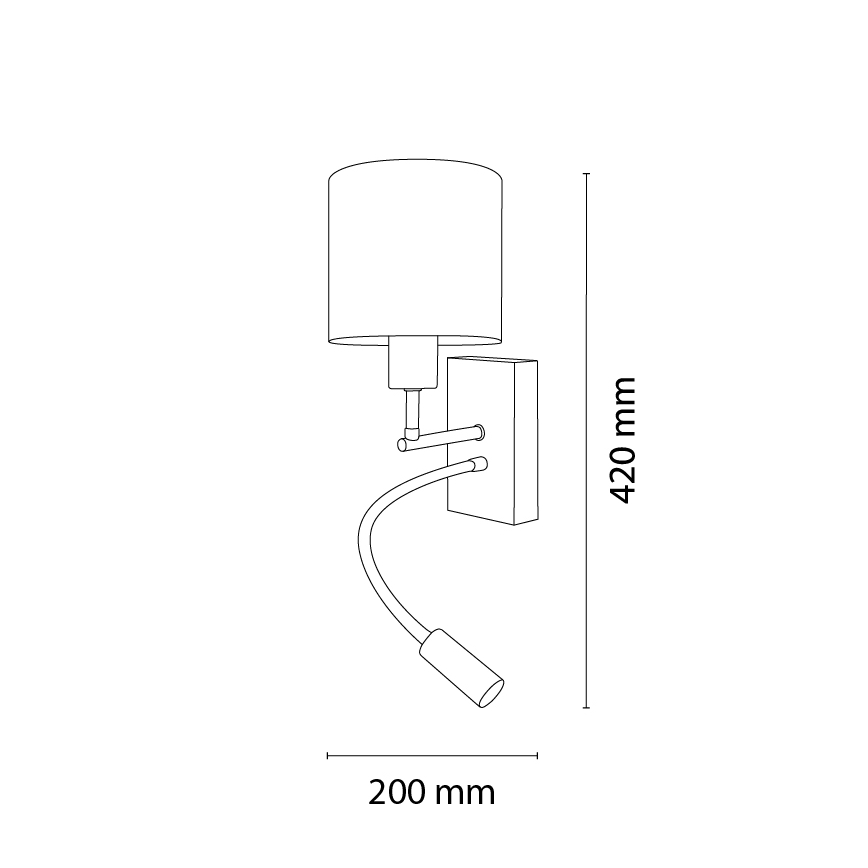 Brilagi - LED dječja fleksibilna zidna svjetiljka BOBO WOOD 1xE27/25W/230V + LED/3W hrast/crna/bež/točkice