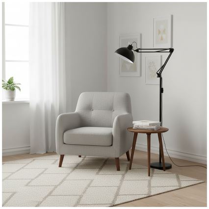 Brilagi - Fleksibilna podna lampa TASKER 1xE27/60W/230V 157 cm crna