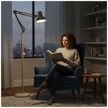 Brilagi - Fleksibilna podna lampa TASKER 1xE27/60W/230V 184 cm bež