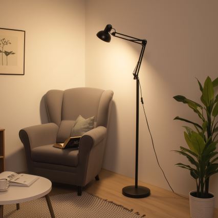BRILAGI - Fleksibilna podna lampa TASKER 1xE27/60W/230V 184 cm crna