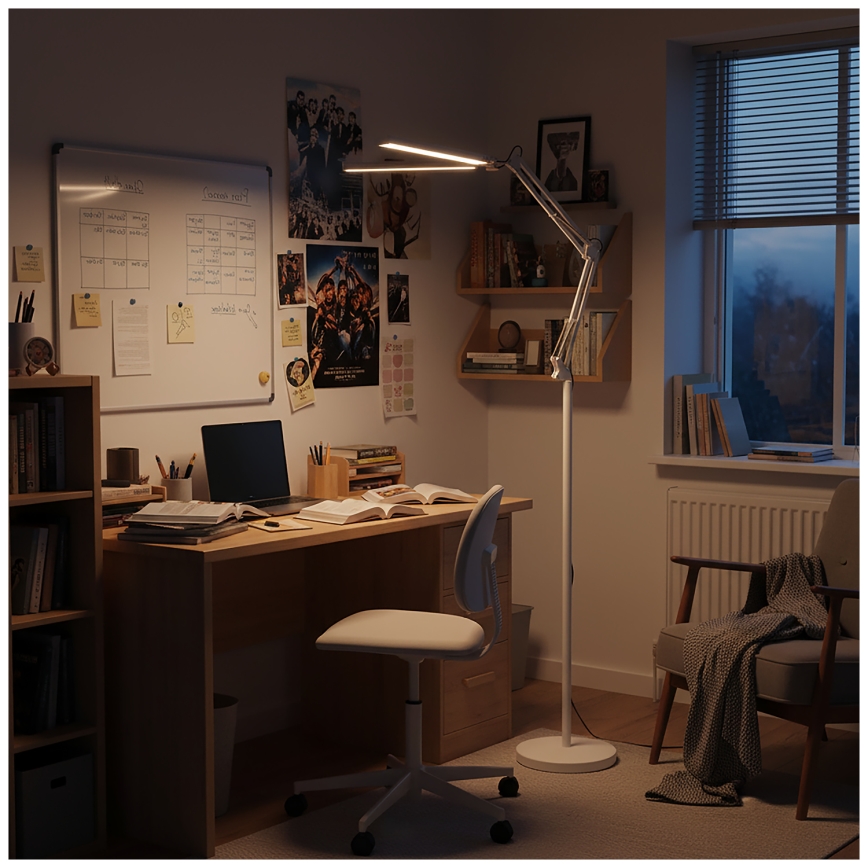Brilagi - LED s mogućnošću prigušivanja, fleksibilna podna lampa VARIO LED/14W/230V 3000-6000K 157 cm bijela