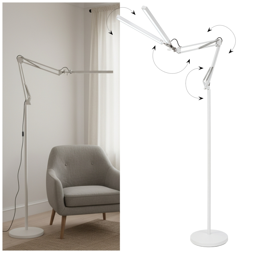 Brilagi - LED s mogućnošću prigušivanja, fleksibilna podna lampa VARIO LED/14W/230V 3000-6000K 157 cm bijela