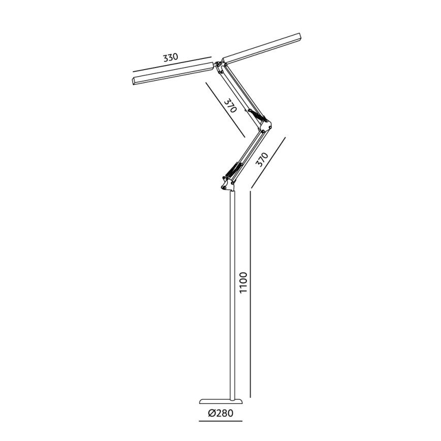 BRILAGI - LED s mogućnošću prigušivanja, fleksibilna podna lampa VARIO LED/14W/230V 3000-6000K 157 cm bijela