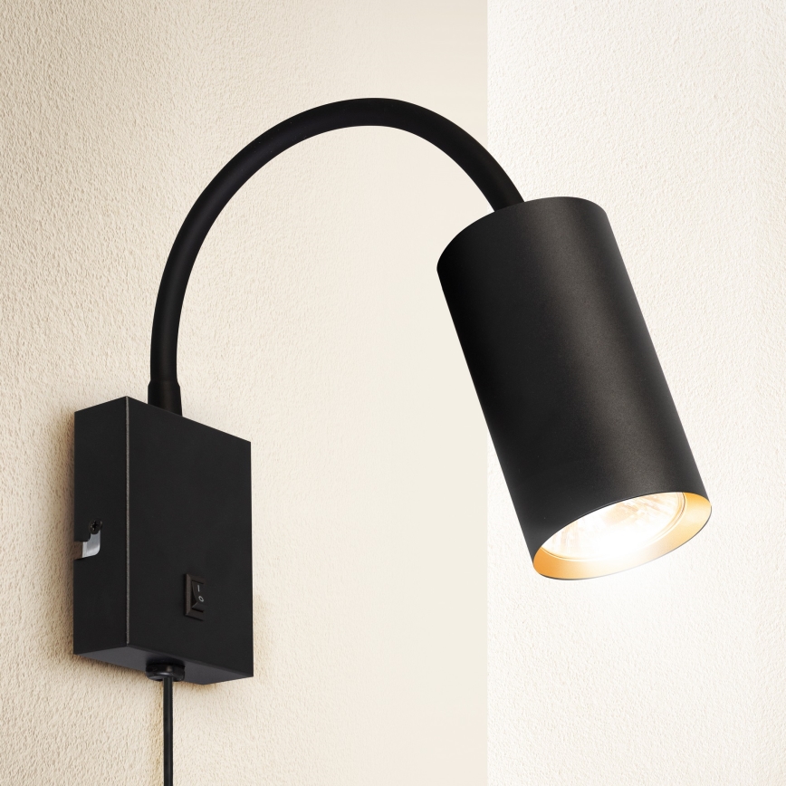 Brilagi - Fleksibilna zidna lampa SELE 1xGU10/30W/230V crna/zlatna