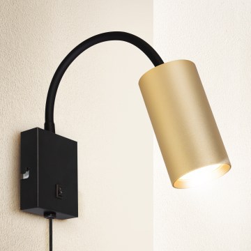Brilagi - Fleksibilna zidna lampa SELE 1xGU10/30W/230V crna/zlatna