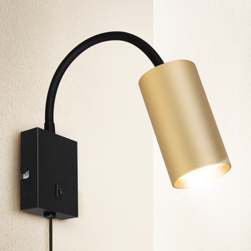 Brilagi - Fleksibilna zidna lampa SELE 1xGU10/30W/230V crna/zlatna