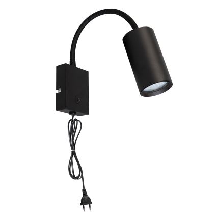 Brilagi - Fleksibilna zidna lampa s prekidačem SELE 1xGU10/30W/230V crna