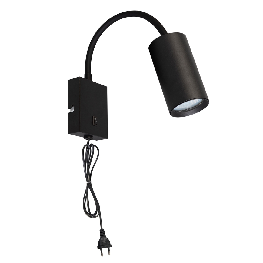 Brilagi - Fleksibilna zidna lampa s prekidačem SELE 1xGU10/30W/230V crna