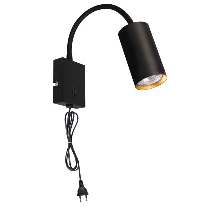 Brilagi - Fleksibilna zidna svjetiljka s prekidačem SELE 1xGU10/30W/230V crna/zlatna