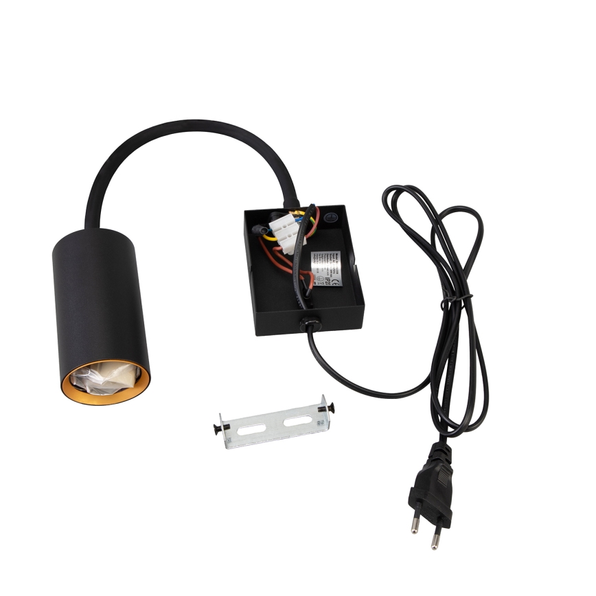 Brilagi - Fleksibilna zidna svjetiljka s prekidačem SELE 1xGU10/30W/230V crna/zlatna