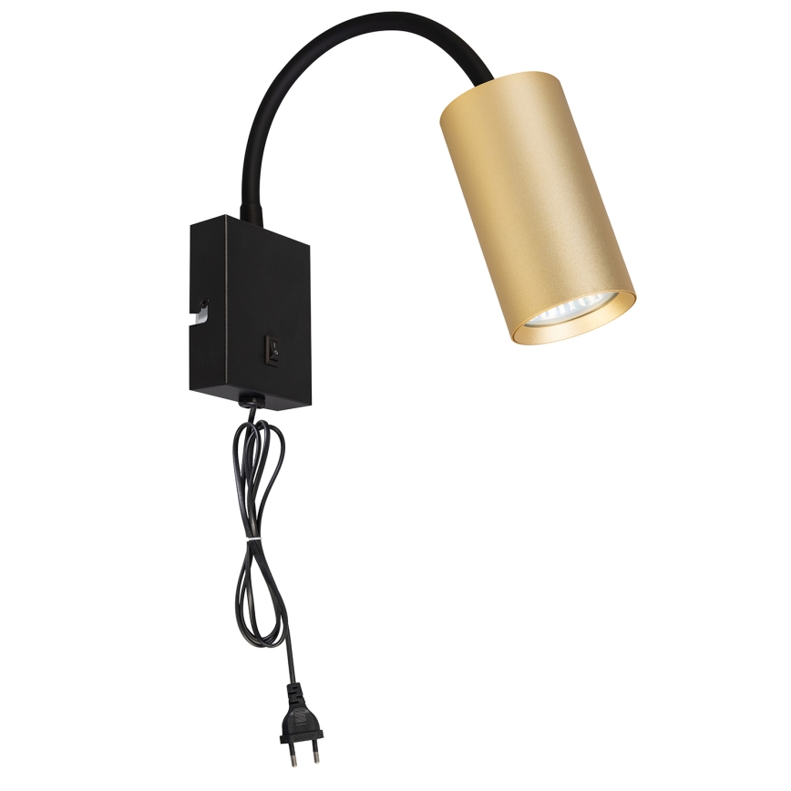 Brilagi - Fleksibilna zidna svjetiljka s prekidačem SELE 1xGU10/30W/230V crna/zlatna