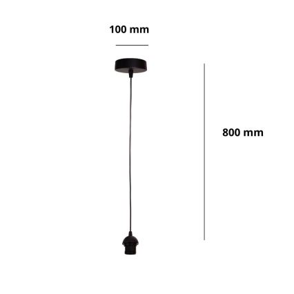Brilagi - Kabel za napajanje PARTY 1xE27/60W/230V, promjer 10 cm, crni