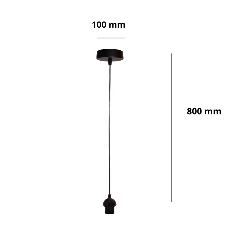 Brilagi - Kabel za napajanje PARTY 1xE27/60W/230V, promjer 10 cm, crni