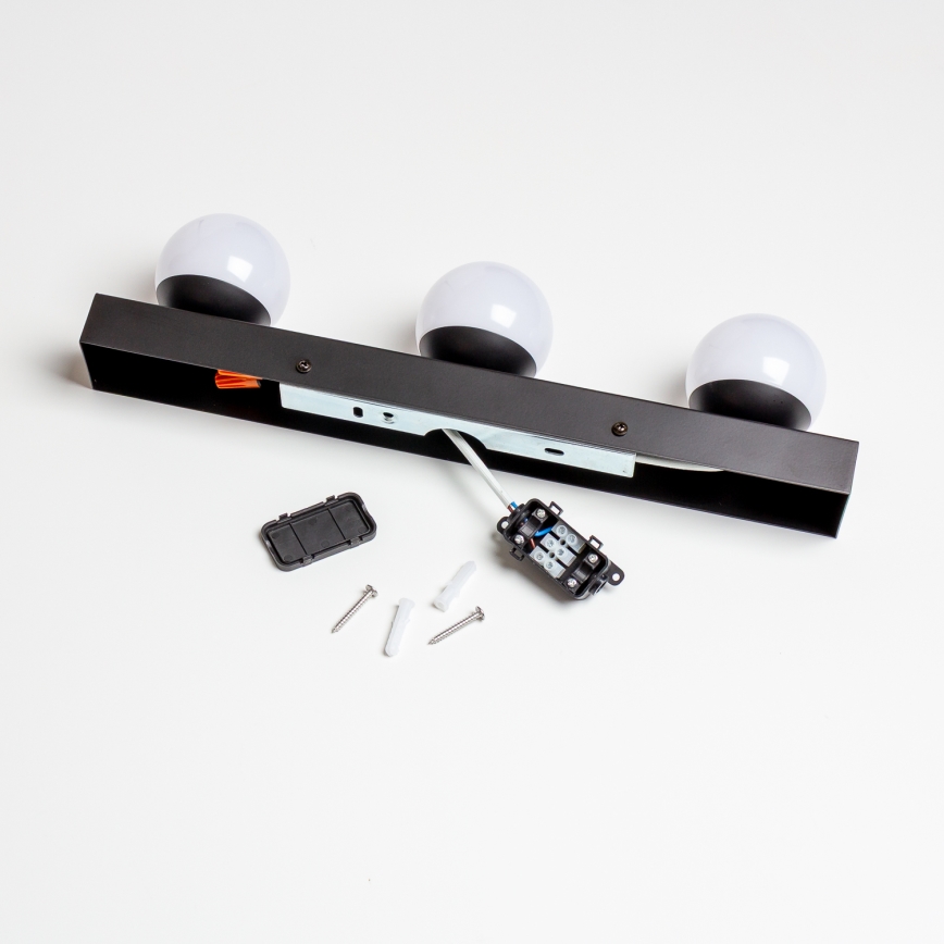 BRILAGI - SET 2x LED kupaonskih zidnih svjetiljki HOLLYWOOD 3xLED/3W/230V 39 cm IP44 crna