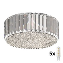 Brilagi - Kristalna stropna svjetiljka GLAMOUR 5xG9/42W/230V