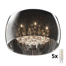 Brilagi - Kristalna stropna svjetiljka JEWEL 5xG9/42W/230V