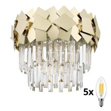 Brilagi - Kristalna stropna svjetiljka MIRAGE 5xE14/40W/230V