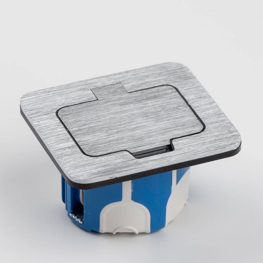 BRILAGI - Kuhinjska ugradna utičnica INBOX IP55 matni krom pravokutna