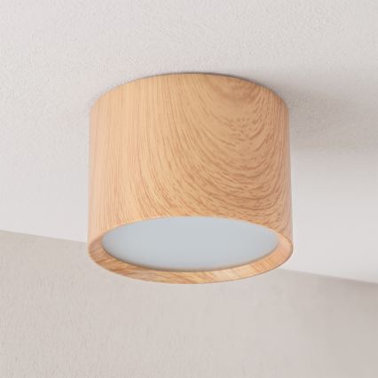 BRILAGI - Kupaonska točkasta svjetiljka SMOOTH 1xGX53/15W/230V 60x82 mm u dekoru hrasta IP54