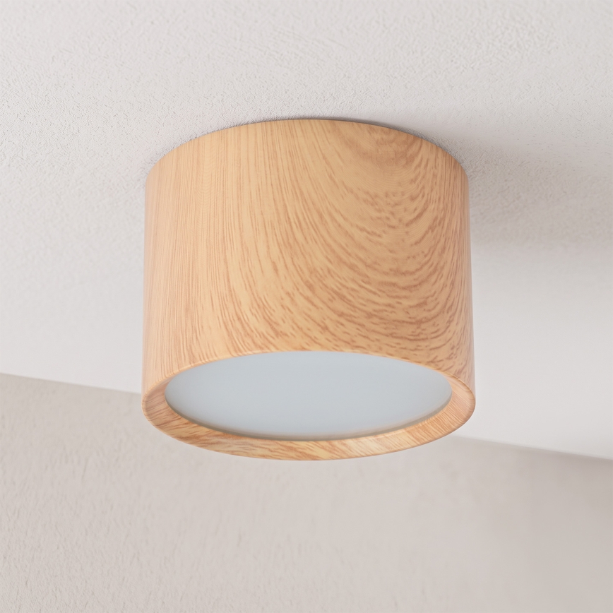 BRILAGI - Kupaonska točkasta svjetiljka SMOOTH 1xGX53/15W/230V 60x82 mm u dekoru hrasta IP54