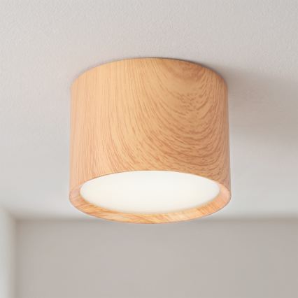 BRILAGI - Kupaonska točkasta svjetiljka SMOOTH 1xGX53/15W/230V 60x82 mm u dekoru hrasta IP54