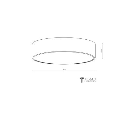 Brilagi - Kupaonska stropna svjetiljka CLARE 3xE27/24W/230V Ø 40 cm IP54 smeđa
