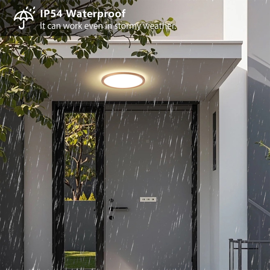 Brilagi - LED stropno svjetlo za kupaonicu ULTRA TANAK LED/18W/230V promjer 30 cm ružičasto zlato IP54