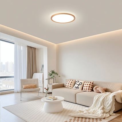 Brilagi - LED stropno svjetlo za kupaonicu ULTRA TANAK LED/18W/230V promjer 30 cm ružičasto zlato IP54