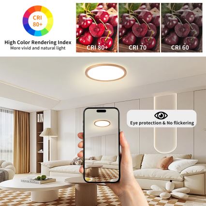 Brilagi - LED stropno svjetlo za kupaonicu ULTRA TANAK LED/18W/230V promjer 30 cm ružičasto zlato IP54