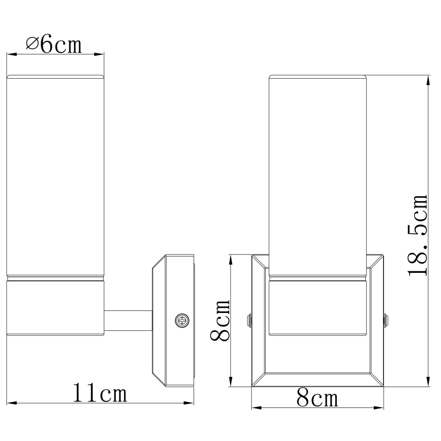 Brilagi - Kupaonska zidna svjetiljka RAY 1xE14/40W/230V IP44