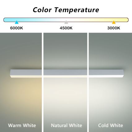 Brilagi - LED stropno svjetlo za kupaonicu SLEEKLINE LED/40W/230V 3000/4500/6000K, srebrno, IP44