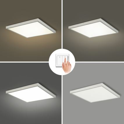 Brilagi - LED stropna svjetiljka za kupaonicu FRAME LED/50W/230V 3000/4000/6000K 60x60 cm IP44 srebrna
