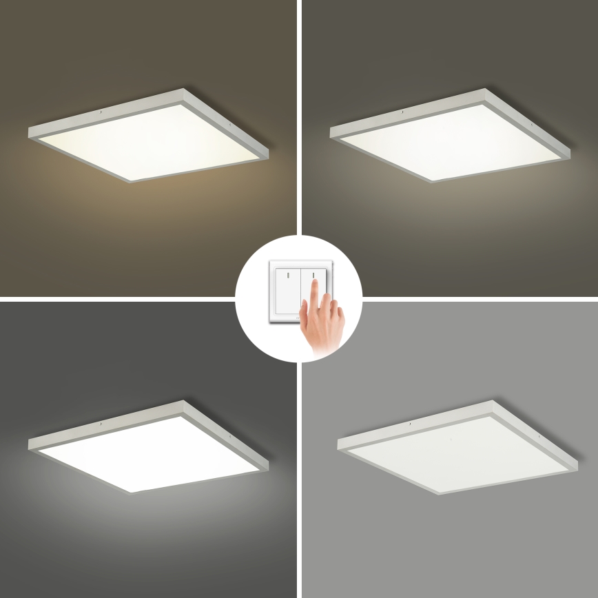 Brilagi - LED stropna svjetiljka za kupaonicu FRAME LED/50W/230V 3000/4000/6000K 60x60 cm IP44 srebrna