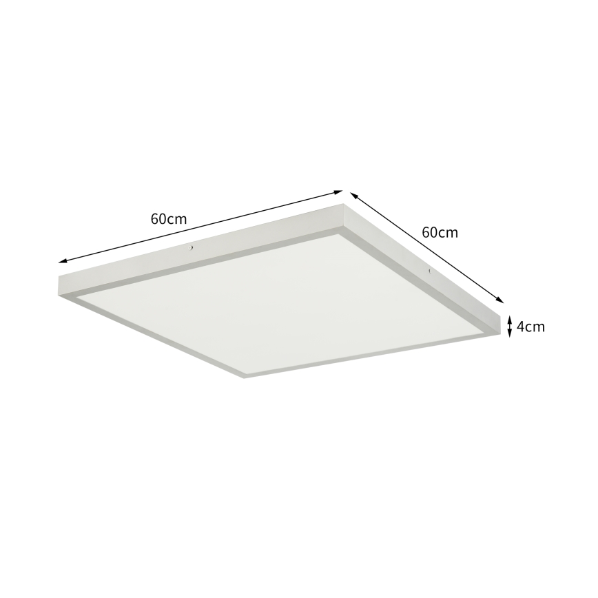 Brilagi - LED stropna svjetiljka za kupaonicu FRAME LED/50W/230V 3000/4000/6000K 60x60 cm IP44 srebrna