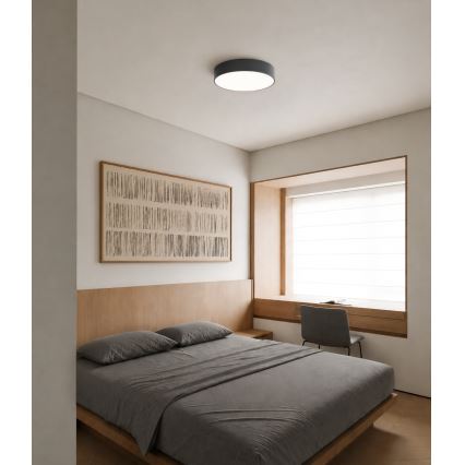 Brilagi - Stropno svjetlo za kupaonicu sa senzorom pokreta i sumraka CLARE 3xE27/24W/230V Ø 40 cm antracit IP54