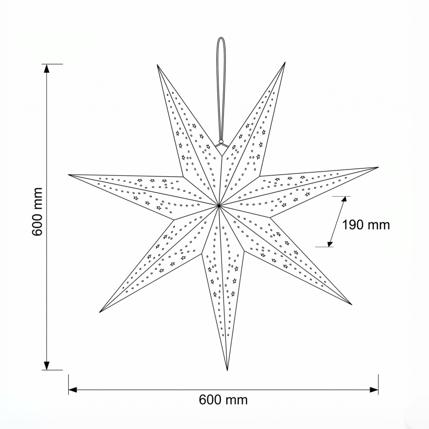BRILAGI - LED Božićna dekoracija LED/2xAA 60 cm zvijezda
