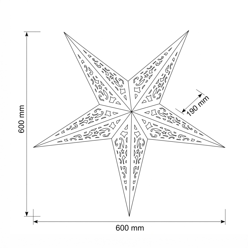BRILAGI - LED Božićna dekoracija LED/2xAA 60 cm zvijezda