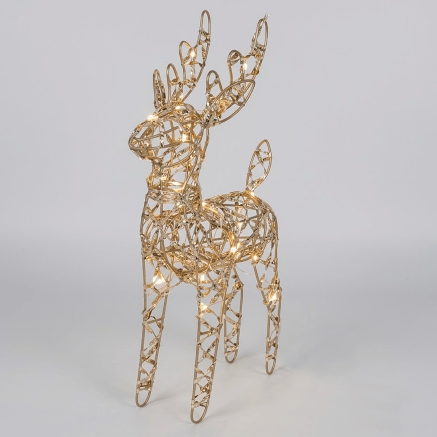 BRILAGI - LED Božićna dekoracija LED/3xAA 42 cm sob topla bijela/zlatna