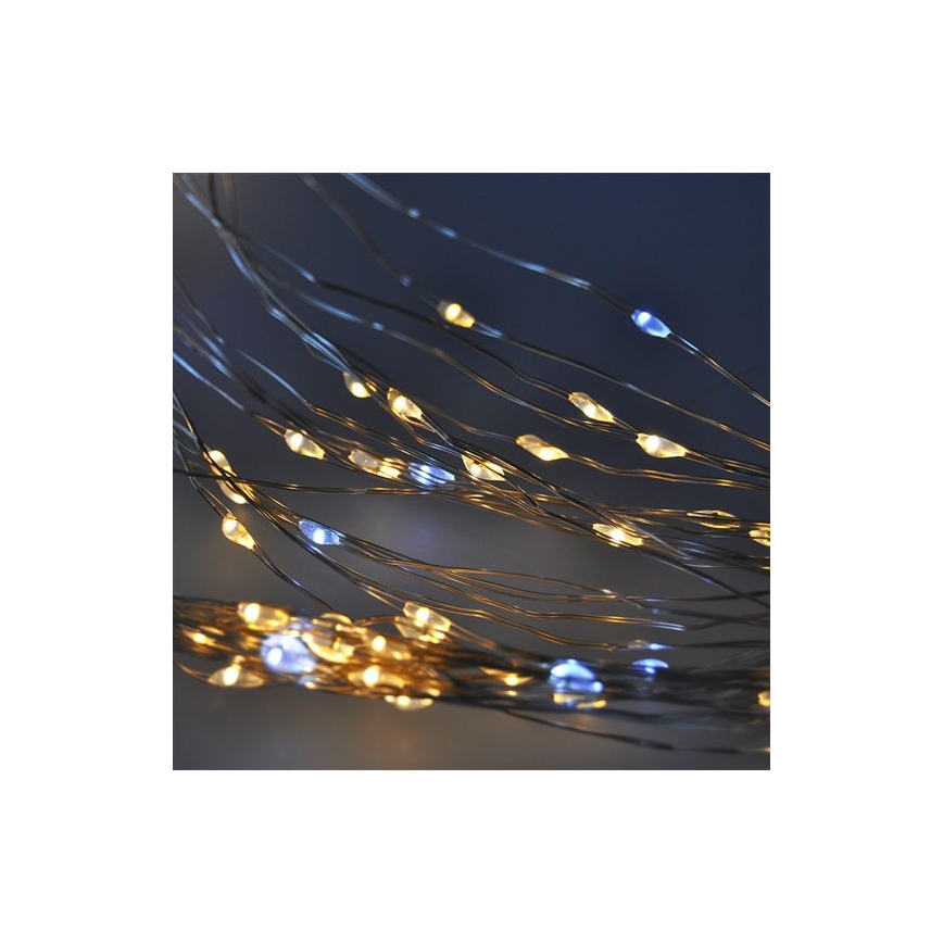 Brilagi - LED Božićna svjetlosna zavjesa 300xLED/8 funkcija/3xAA/USB 1,2m topla bijela