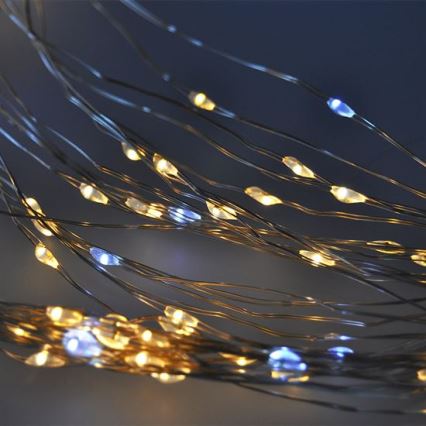 Brilagi - LED božićna zavjesa 300xLED/8 funkcija/3xAA/USB 1,2 m topla bijela