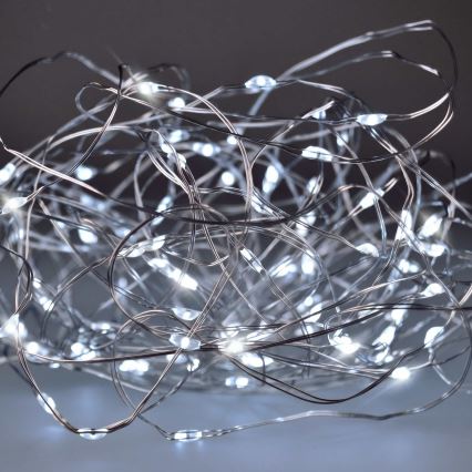 BRILAGI - LED Božićni lanac 100xLED/3xAA 10m hladna bijela