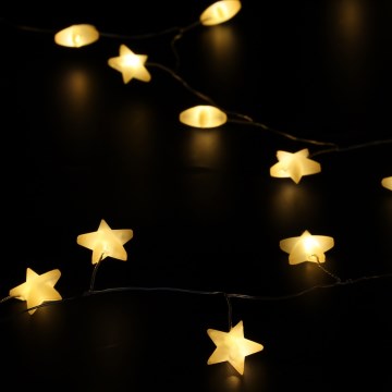 Brilagi - LED božićni niz 40xLED/3xAA 1,8m topla bijela zvijezde