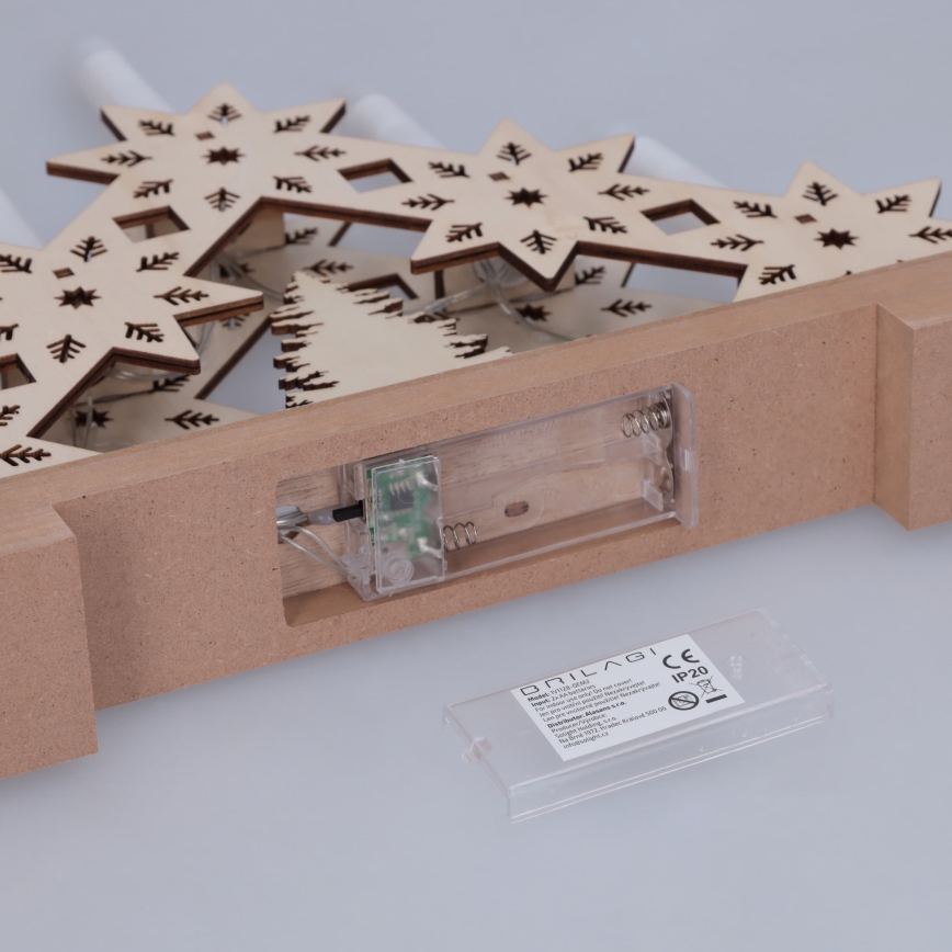 BRILAGI - LED božićni svijećnjak 5xLED/2xAA bež