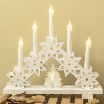 Brilagi - LED božićni svijećnjak 5xLED/2xAA