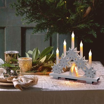 Brilagi - LED božićni svijećnjak 5xLED/2xAA