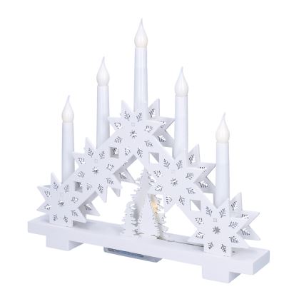 Brilagi - LED božićni svijećnjak 5xLED/2xAA