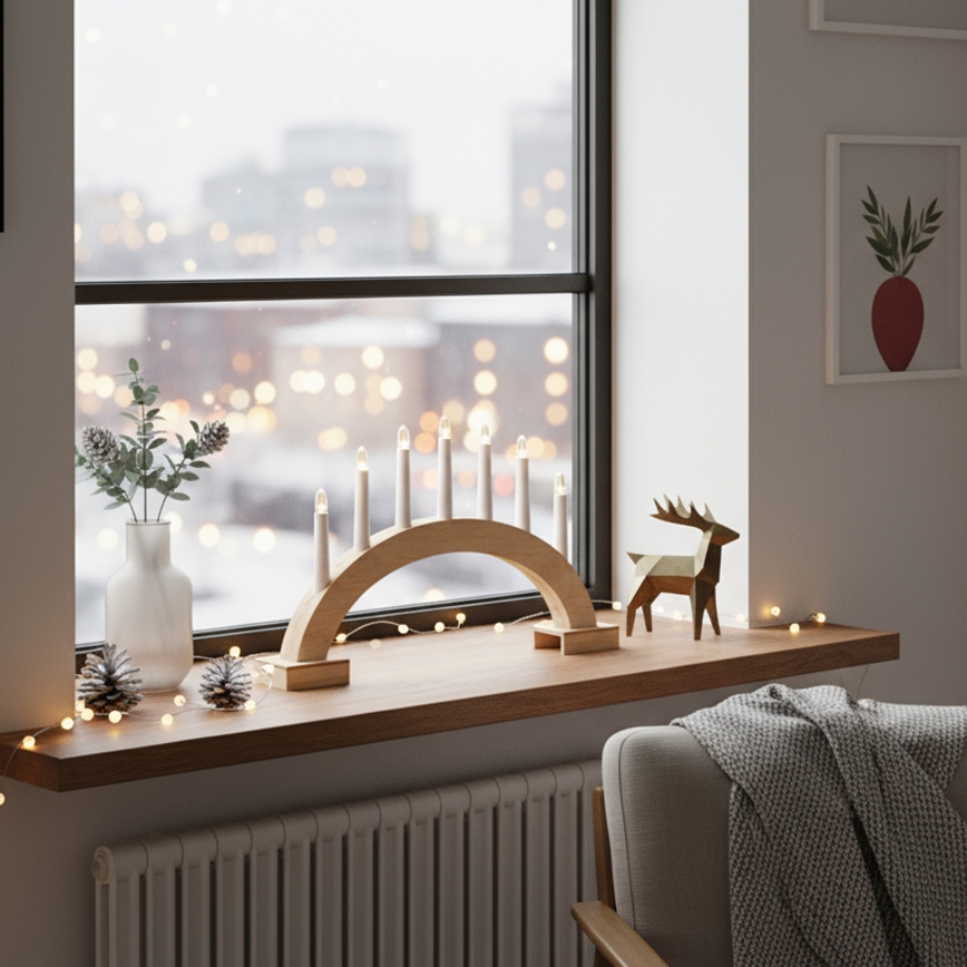 Brilagi - LED božićni svijećnjak 7xLED/2xAA 28x45 cm