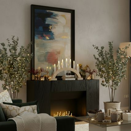 Brilagi - LED božićni svijećnjak 7xLED/2xAA 28x45 cm