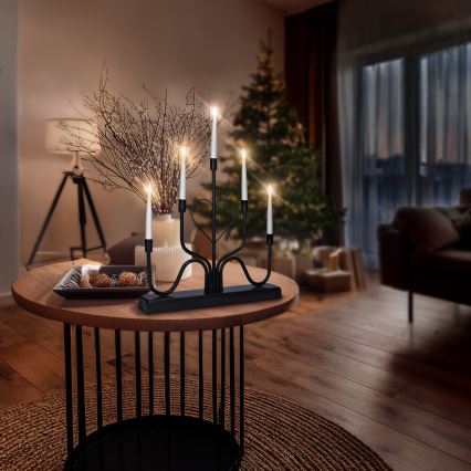 Brilagi - LED božićni svijećnjak LED/2xAA crni